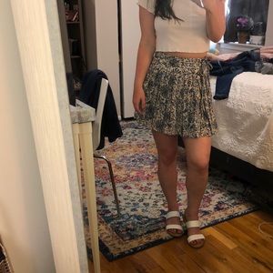 Paisley Blue Pleated Skirt H&M